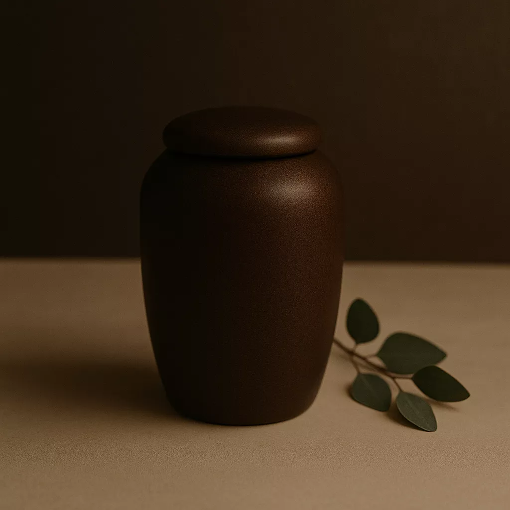Holz-Urne dunkelbraun 